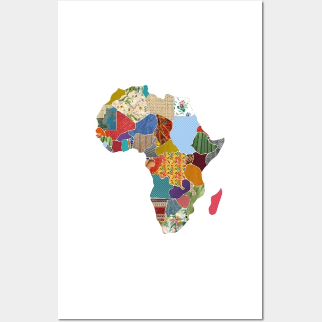 Patchwork Map of Africa Wall Art by luckylucy